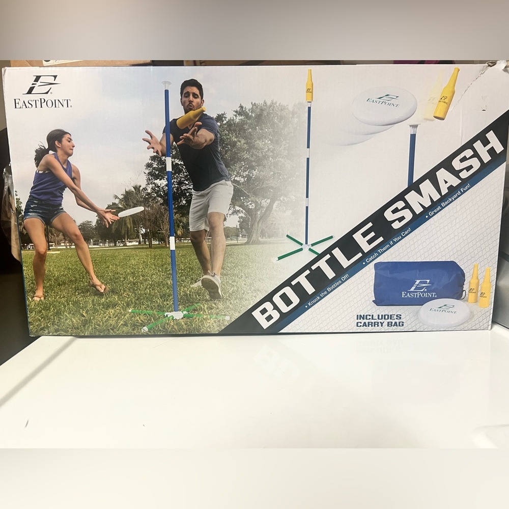 New Eastpoint Blue and White Bottle Smash Game Set